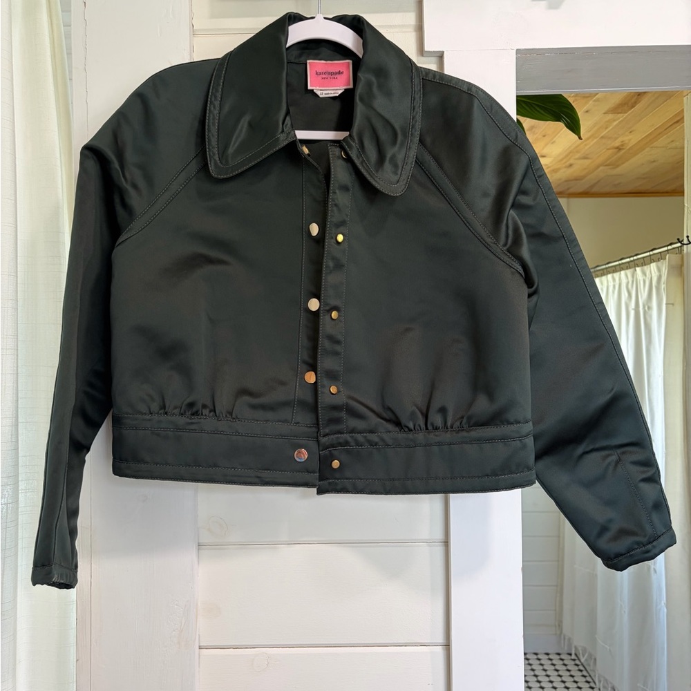Kate Spade Olive Green Bomber Jacket